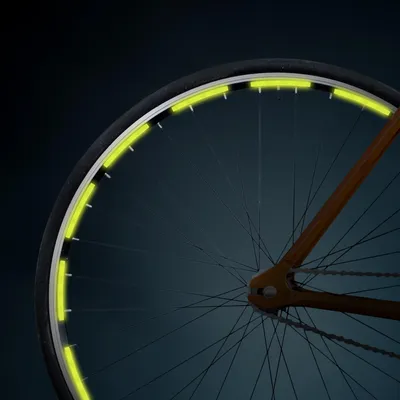 Produktbild von EAZY CASE 16 x Leuchtaufkleber, Reflektierende Aufkleber, Reflektorband selbstklebend für Fahrrad oder Kinderwagen - Sicherheit im Straßenverkehr zum Aufkleben, Gelb