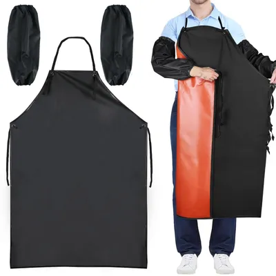 Produktbild von 110 x 80 cm Wasserdichtes Schürze für Herren mit Ärmschutz