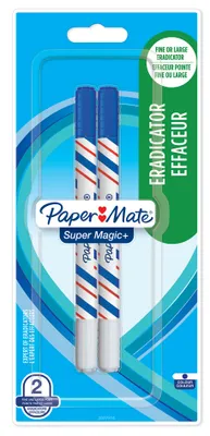 Produktbild von Papermate Super Magic+, Blau, Rot, Weiß, Blau, Fein, Sichtverpackung, 2 Stück(e)