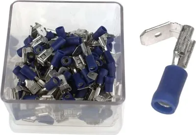 Produktbild von UNIVERSEEL - Kabelschuhe blau isoliert 1,5-2,5mm, 6.3mm 100St. -