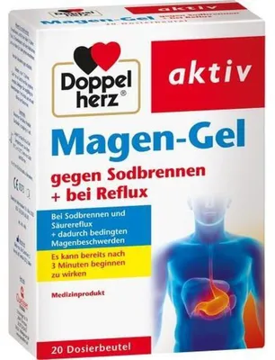 Productafbeelding van Doppelherz Maaggel tegen brandend maagzuur en bij reflux, 20 stuks gel