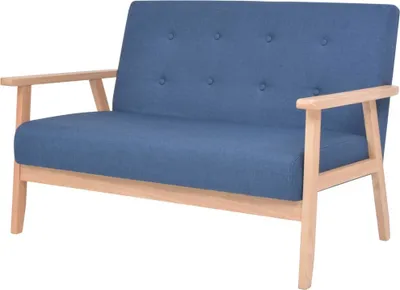 Produktbild von "2026 Promotion" 2-Sitzer-Sofa - Polstersofa - Stoff Blau - Klassische Sofas CC2374