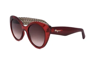 Produktbild von Ferragamo SF964S 634 CRYSTAL BURGUNDY 54/21/140 Damen Sonnenbrillen
