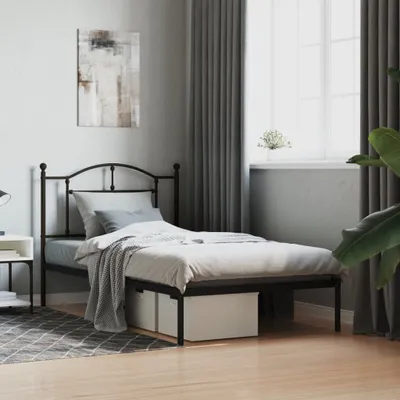Imagen del producto de Maison Exclusive: Estructura de cama con cabecero de metal , 100x190 cm