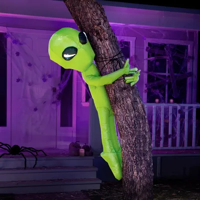 Aufblasbarer Alien-Baumgeist 1,2 m mit LED für Halloween