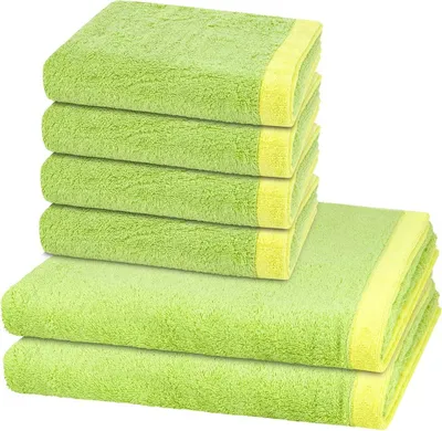 Produktbild von Cawö Lifestyle Splash 4 X Handtuch 2 X Duschtuch im Set Extraflauschig und saugstark, Modernes Doubleface-Design, Pflegeleicht und formstabil