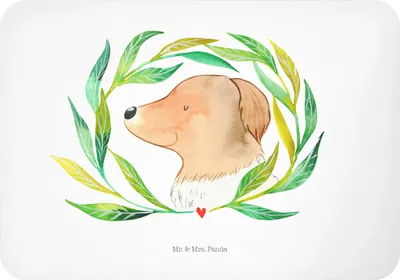 Produktbild von Mr. & Mrs. Panda magnet Hund Blumen - Weiß - Geschenk, zettelhalter, Hunde, Notizhalter, Kühlschrankmagnet, Niedlich, haftmagnet, Pinnwandmagnet, Sprüche, Selbsttherapie
