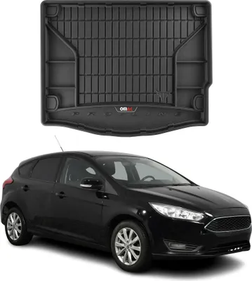 Image de Tapis de Coffre pour Ford Focus 2010-2018 Noir TPE