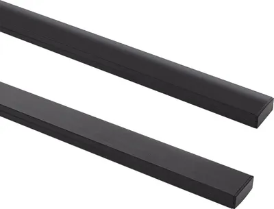 Produktbild von Aluminiumprofil Aufbau für LED Streifen bis 20 mm Schwarz 2 m Schwarz transluzent