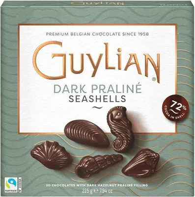 Produktbild von GuyLian Dark 72% Cocoa Praliné Meeresfrüchte 225g