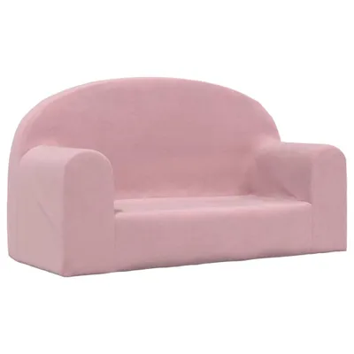 Produktbild von vidaXL Kindersofa 2-Sitzer Rosa Weich Plüsch