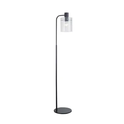 Produktbild von Lucande Stehleuchte Eirian, schwarz, Glas, 150 cm hoch, E27