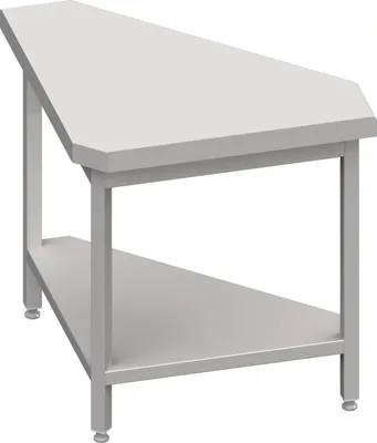 Produktbild von Neutralausgabe 90° Ausseneckmodul 785x785x880 mm, Edelstahlarbeitsplatte