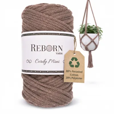Produktbild von Makramee Garn 3mm Cordy Mini, 250g Baumwollkordel, weich & reißfest 117 Warm Mocha
