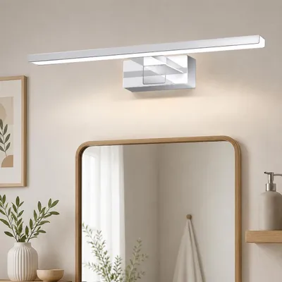 Produktbild von ZMH LED Spiegellampe Sliber 6W 30CM Wandlampe Wandleuchte Neutralweiß 4000K Feuchtraumleuchte Wandleuchten für Küche schrank, KI-generiertes Bild