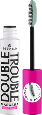 Produktbild von Essence double trouble, Schwarz, Extra Black, Färbung, Locken, Verlängerung, Volumengebend, 12 ml, Frauen
