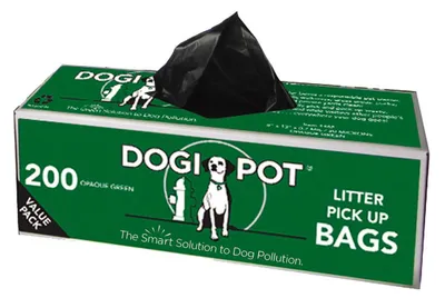 Zdjęcie produktu dla DOGIPOT 1402-10, zestaw 10 rolek worków do sprzątania po psie, 200 worków w jednej rolce, opakowanie