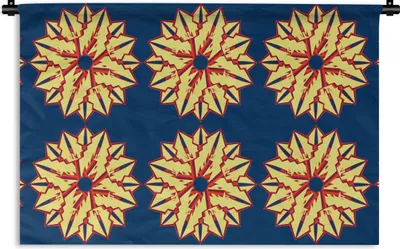 Produktbild von MuchoWow® Wandteppich Wandbehang Sterne - Muster - Abstrakt 120x80 cm Tapisserie Dekoration Wandtuch - Wanddekorationen - Wandtücher