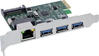 Produktbild von InLine 51125R, PCI Express, Taiwan, Realtek RTL8153, 0 - 55 °C, -40 - 70 °C, 0 - 90%