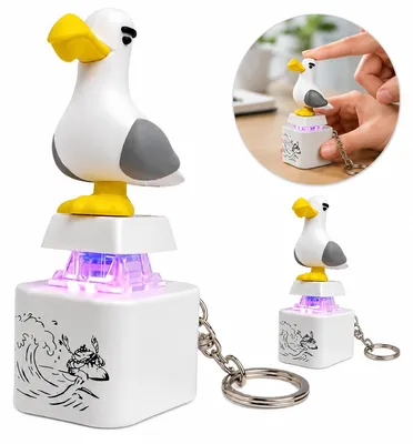Produktbild von Stressabbau Spielzeug 2er Set, Mini Druckspielzeug mit Licht und Sound, niedlicher Schlüsselanhänger für Erwachsene und Kinder, Büro und Reisen