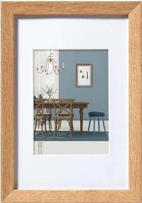 Produktbild von Famanu Holz-Fotohalter leicht Eiche 20x30cm mit Passepartout