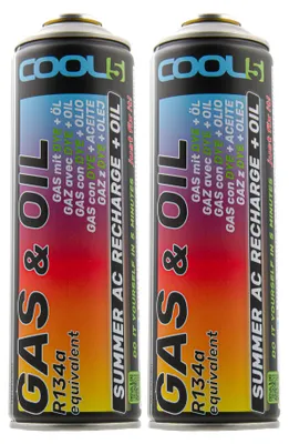 Immagine prodotto di Set di refrigerante per climatizzatori Cool5 2x, modello 2-in-1, sostitutivo del refrigerante R134a