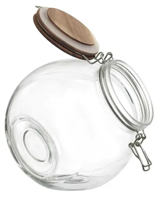 Zdjęcie produktu dla Słoik do przechowywania, 2 przegródki, akacja