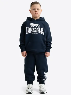 Produktbild von Kinder Trainingsanzug mit Kapuze normale Passform BUNREE JUNIOR Navy/White 134/140 Lonsdale
