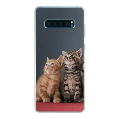 Produktbild von MuchoWow® Handyhülle Schutzhülle Hülle für Samsung Galaxy S10 Lite Kätzchen - Blau - Rosa - Mädchen - Jungen - Kind Silikon Softcase Handy Hülle - Schutz