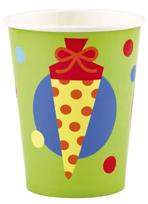 Produktbild von amscan 9901830 Motivbecher ABC - 0,25 l, Pappe, 8 Stück