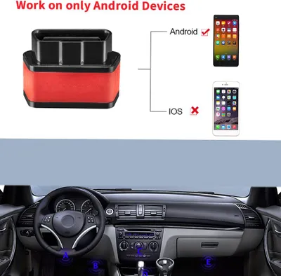 Obrázok produktu pre KONNWEI OBDII Mini BT3.0 Auto diagnostické skenovacie nástroje kompatibilné s počítačom so systémom Android Windows (červená biela) KW903