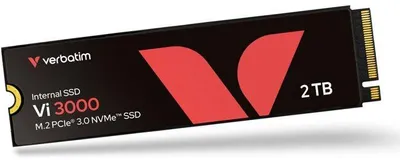 Productafbeelding van Interne SSD-schijf VERBATIM Vi3000, 2 TB, M.2 PCIe NVMe, leessnelheid 3100 MB/s, schrijfsnelheid 2200 MB/s, geschikt voor laptops en desktops