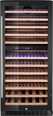 Zdjęcie produktu dla Chłodziarka do wina, 2 strefy, 124 butelki, Arctic, 265 l, czarna, 569 x 595 x (wys.) 1397 mm