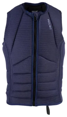 Productafbeelding van ProLimit Flare, volledig gevoerde vest met rits, blauw, neopreen en trapezwest, maat 36/S