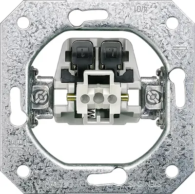 Produktbild von Siemens Geräteeinsatz UP Taster 1S, o. Krallen, Drucktasten-Schalter, Metall, Mehrfarbig, IP20, DIN-Schiene, 10 A