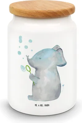 Produktbild von Mr. & Mrs. Panda behälter Elefant Seifenblasen - Weiß - Geschenk, müslidose, leckerlidose, Keksdose, Elefanten, Liebesspruch, Kaffeedose, Lustige Sprüche, Liebe, Heimat