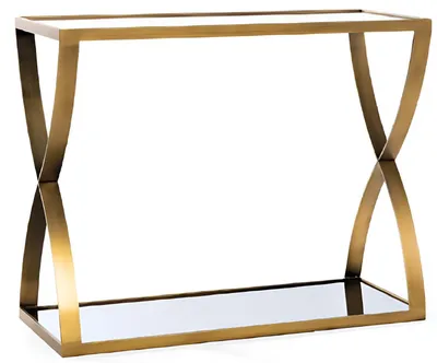 Image de Élégante console dorée Salon Tables d'appoint modernes