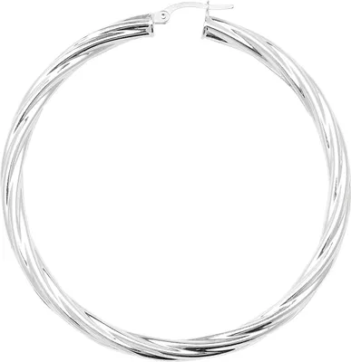 Produktbild von 925 Sterling Silber Damen - Paar Creolen - 50mm; WJS11520