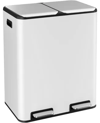 Image de Poubelle Clevich pour cuisine, 2 poubelles de 30 litres avec filtre à odeurs, système de tri des déchets