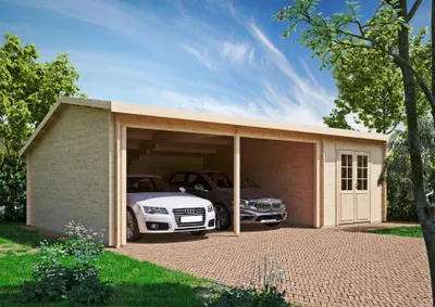 Produktbild von Fjordholz Holzgarage  Modell Holnis 44