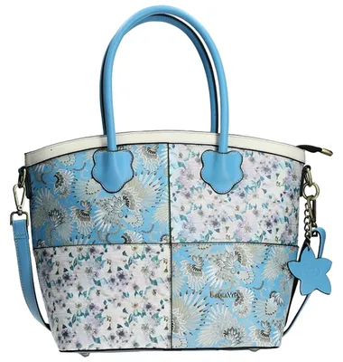 Produktbild von Laura Vita Damen Shopper Henkeltasche Blumenmuster Handtasche Adamier 01, Farbe: