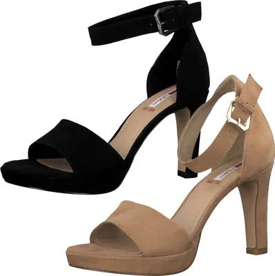 Produktbild von s.Oliver 5-28317-24 Damen Sandaletten Fesselriemen High Heel , Größe:39 EU, Farbe:Schwarz