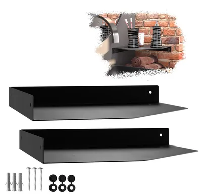 Produktbild von SOTECH Wandeckregal HOVER-X 250 x 250 x 30 mm schwarz (2 Stück)