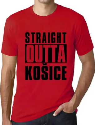 Produktbild von Herren Grafik T-Shirt Straight Outta Košice Öko-Verantwortlich Vintage Jahrgang Kurzarm Lustige Druck Geburtstag Geschenk Mann