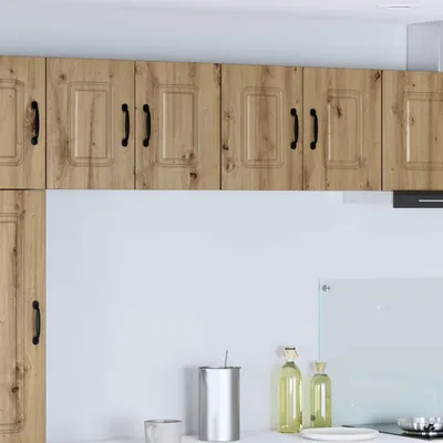 Obrázok produktu pre vidaXL Predná doska do umývačky riadu, model Kalmar, 2 kusy, drevodekor "Artisan-Eiche"