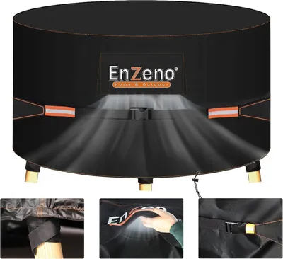 Produktbild von Enzeno Gartenmöbel-Abdeckung wasserdicht rund 190x80 cm UV-beständig