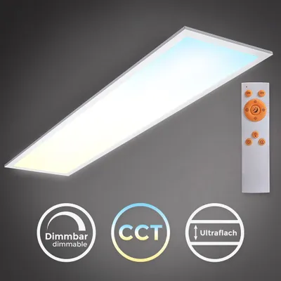 Produktbild von LED panel 100x25 cm - 24W, 2600lm, stmievateľný, diaľkové ovládanie, CCT, biely