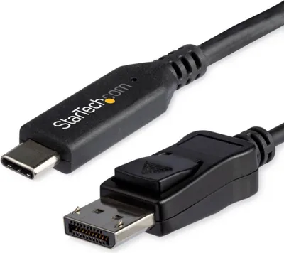 Image de StarTech.com 1,8 m - Câble USB-C vers DisplayPort - 8K 30Hz - HBR3 - Adaptateur USB-C - Compatible Thunderbolt 3 - CDP2DP146B - Adaptateur vidéo externe - USB-C - DisplayPort - Noir - pour P/N : TB4CDOCK