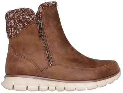 Produktbild von Skechers Synergy - Lovely Collab  Enkellaarsjes Plat - Cognac - Maat 40