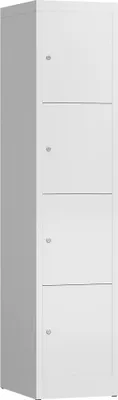 Produktbild von ClassiX Schließfachschrank signalweiß X-523417, 4 Schließfächer 41,5 x 50,0 x 180,0 cm